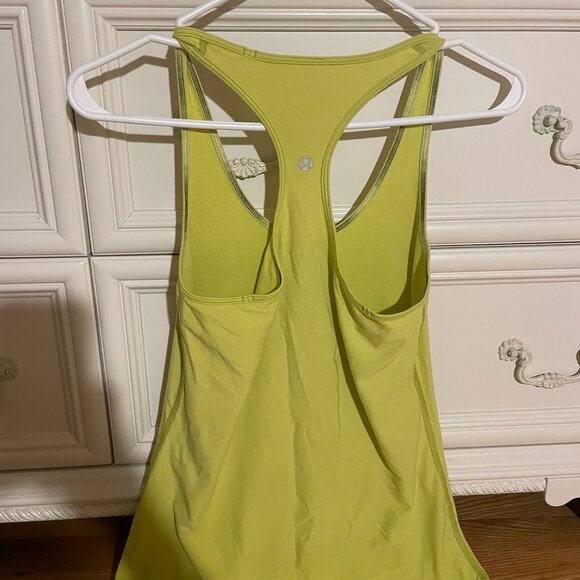 Lululemon neon green tank, hip length - Picture 2 of 2